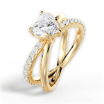 Jennifer Heart Cut Lab Grown Diamond 18Kt Yellow Gold Engagement Ring - View 4