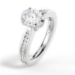 Katelyn Oval Cut Lab Grown Diamond 18Kt White Gold Engagement Ring - View 2
