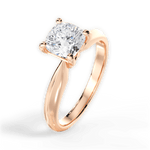 Beth Cushion Cut Lab Grown Diamond 18Kt Rose Gold Engagement Ring - View 3