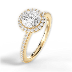 Joanne Round Cut Lab Grown Diamond 18Kt Yellow Gold Engagement Ring - View 3