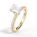 Giselle Emerald Cut Lab Grown Diamond 18Kt Yellow Gold Engagement Ring - View 4