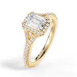 Judy Emerald Cut Lab Grown Diamond 18Kt Yellow Gold Engagement Ring - View 4