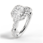 Irene Asscher Cut Lab Grown Diamond 14Kt White Gold Engagement Ring - View 4