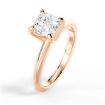 Casey Asscher Cut Lab Grown Diamond 18Kt Rose Gold Engagement Ring - View 4