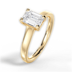 Ariana Emerald Cut Lab Grown Diamond 18Kt Yellow Gold Engagement Ring - View 3