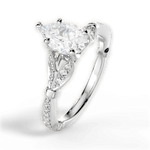 Geraldine Pear Cut Lab Grown Diamond 18Kt White Gold Engagement Ring - View 4