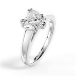 Anna Heart Cut Lab Grown Diamond 18Kt White Gold Engagement Ring - View 4