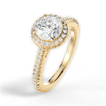 Jenny Round Cut Lab Grown Diamond 18Kt Yellow Gold Engagement Ring - View 4