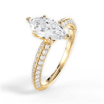 Gail Marquise Cut Lab Grown Diamond 18Kt Yellow Gold Engagement Ring - View 4