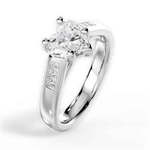 Brittany Heart Cut Lab Grown Diamond 14Kt White Gold Engagement Ring - View 2