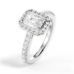 Kathleen Radiant Cut Lab Grown Diamond 18Kt White Gold Engagement Ring - View 3