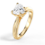 Dolores Heart Cut Lab Grown Diamond 18Kt Yellow Gold Engagement Ring - View 4