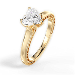Carrie Heart Cut Lab Grown Diamond 18Kt Yellow Gold Engagement Ring - View 4