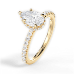 Isabella Pear Cut Lab Grown Diamond 18Kt Yellow Gold Engagement Ring - View 4