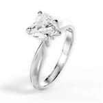 Aria Heart Cut Lab Grown Diamond Platinum Engagement Ring - View 4