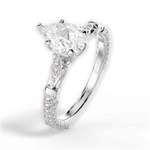 Gabriela Pear Cut Lab Grown Diamond Platinum Engagement Ring - View 3