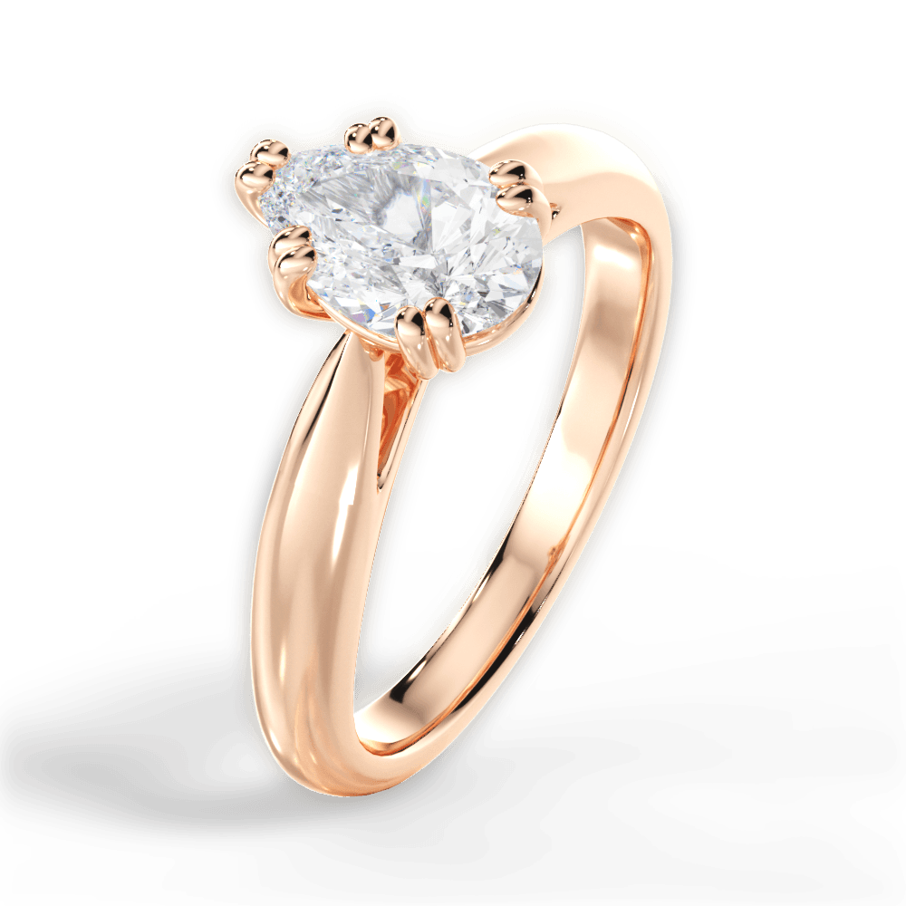 Gillian Pear Cut Lab Grown Diamond 18Kt Rose Gold Engagement Ring - View 4