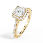 Jeanne Princess Cut Lab Grown Diamond 18Kt Yellow Gold Engagement Ring - View 3