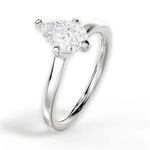 Ashley Pear Cut Lab Grown Diamond 18Kt White Gold Engagement Ring - View 2
