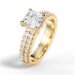 Kayla Asscher Cut Lab Grown Diamond 18Kt Yellow Gold Engagement Ring - View 2