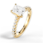 Dana Radiant Cut Lab Grown Diamond 18Kt Yellow Gold Engagement Ring - View 3