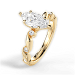 Emma Marquise Cut Lab Grown Diamond 18Kt Yellow Gold Engagement Ring - View 4