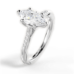 Christina Marquise Cut Lab Grown Diamond Platinum Engagement Ring - View 2