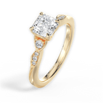 Cassie Asscher Cut Lab Grown Diamond 18Kt Yellow Gold Engagement Ring - View 3