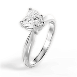 Amanda Heart Cut Lab Grown Diamond Platinum Engagement Ring - View 4