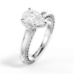 Carrie Pear Cut Lab Grown Diamond Platinum Engagement Ring - View 3