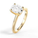 Casey Oval Cut Lab Grown Diamond 18Kt Yellow Gold Engagement Ring - View 2