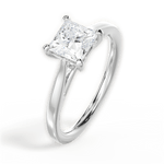 Angie Princess Cut Lab Grown Diamond 14Kt White Gold Engagement Ring - View 3