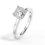 Gemma Cushion Cut Lab Grown Diamond 14Kt White Gold Engagement Ring - View 2