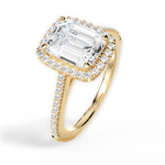 Jeanne Emerald Cut Lab Grown Diamond 18Kt Yellow Gold Engagement Ring - View 4