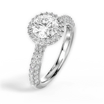 Lucy Round Cut Lab Grown Diamond Platinum Engagement Ring - View 4