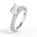 Gilda Round Cut Lab Grown Diamond Platinum Engagement Ring - View 2