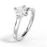 Ashley Asscher Cut Lab Grown Diamond 14Kt White Gold Engagement Ring - View 3