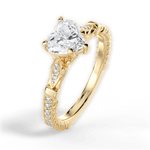 Gabriela Heart Cut Lab Grown Diamond 18Kt Yellow Gold Engagement Ring - View 4