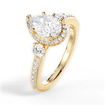 Julia Pear Cut Lab Grown Diamond 18Kt Yellow Gold Engagement Ring - View 4