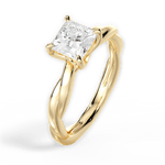 Bianca Princess Cut Lab Grown Diamond 18Kt Yellow Gold Engagement Ring - View 4