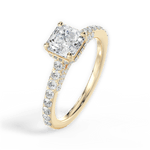 Laura Asscher Cut Lab Grown Diamond 18Kt Yellow Gold Engagement Ring - View 2