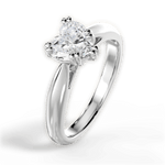 Camila Heart Cut Lab Grown Diamond Platinum Engagement Ring - View 4