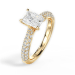 Kira Radiant Cut Lab Grown Diamond 18Kt Yellow Gold Engagement Ring - View 4