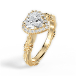 Erica Heart Cut Lab Grown Diamond 18Kt Yellow Gold Engagement Ring - View 4