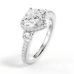 Julia Heart Cut Lab Grown Diamond 14Kt White Gold Engagement Ring - View 4
