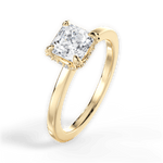 Gemma Asscher Cut Lab Grown Diamond 18Kt Yellow Gold Engagement Ring - View 2