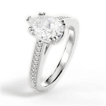 Denise Pear Cut Lab Grown Diamond 18Kt White Gold Engagement Ring - View 3