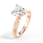 Beth Heart Cut Lab Grown Diamond 18Kt Rose Gold Engagement Ring - View 4