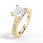 Denise Princess Cut Lab Grown Diamond 18Kt Yellow Gold Engagement Ring - View 4