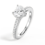 Joan Heart Cut Lab Grown Diamond 14Kt White Gold Engagement Ring - View 3